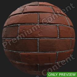 PBR Texture of Wall Bricks Damaged #2